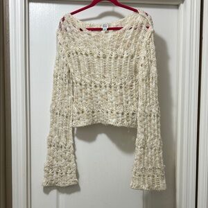 BDG Off-the-Shoulder Cream Sweater